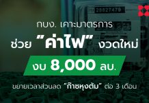 กบง.เคาะมาตรการช่วย “ค่าไฟ” งวดใหม่ งบ 8,000 ลบ. ขยายเวลาส่วนลด “ก๊าซหุงต้ม” เช็คได้เลย!